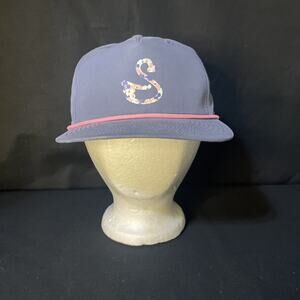 Swannies Oliver Rope Trucker Hat SnapBack Blue Pink Floral Adjustable Trucker